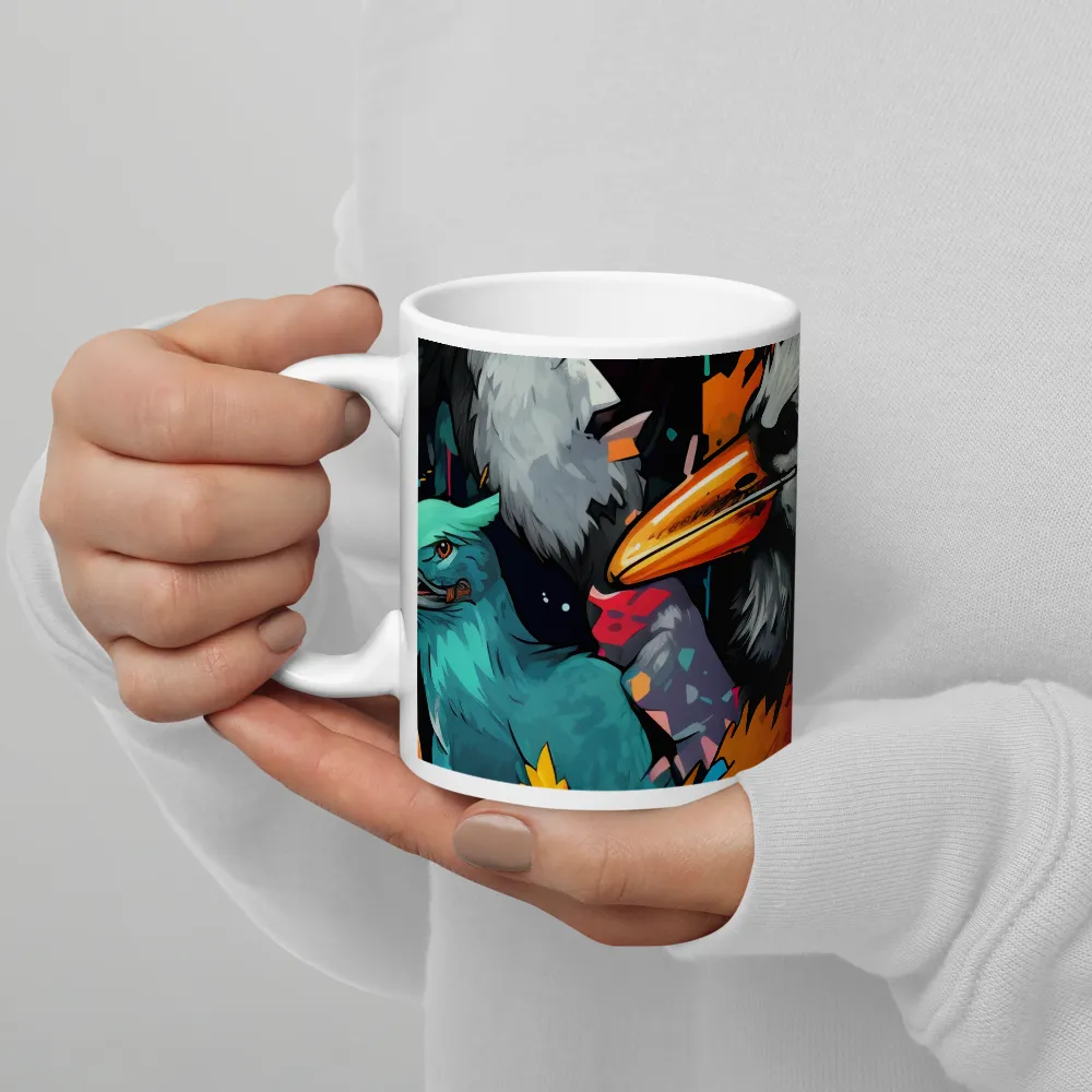 Avian Vortex: A Celebration of Color and Form | Mug with White inside | 11 oz