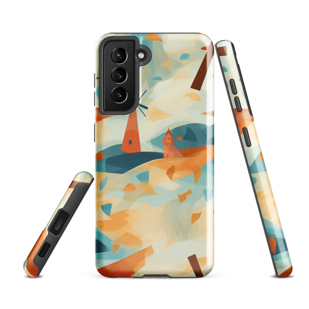 Whimsical Windmills in a Tranquil Landscape