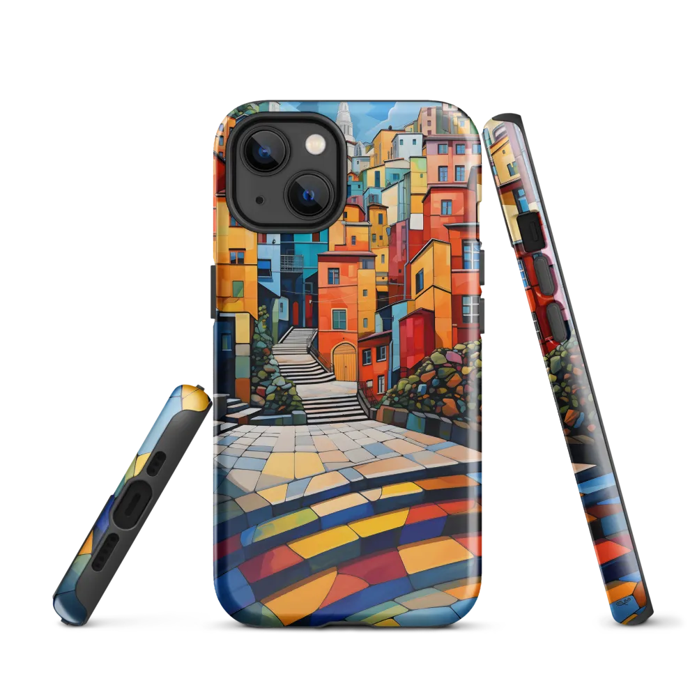 Vibrant Village: A Cubist Journey