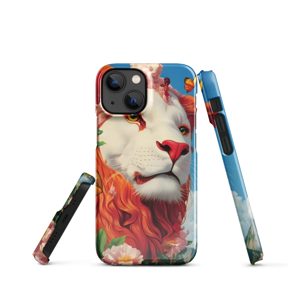 Majestic Lion Amidst Floral Splendor