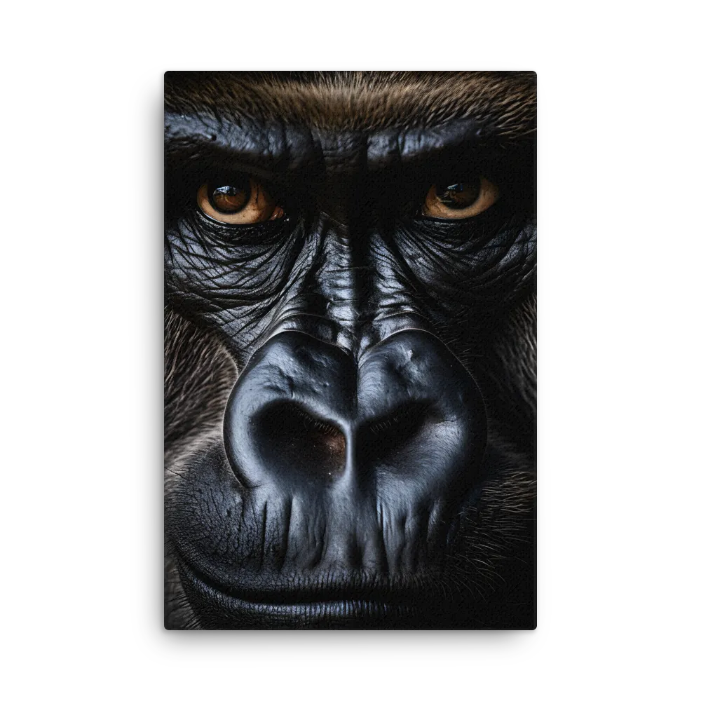 Gaze of the Wild: A Gorilla's Portrait | Thin Canvas | 20″×30″