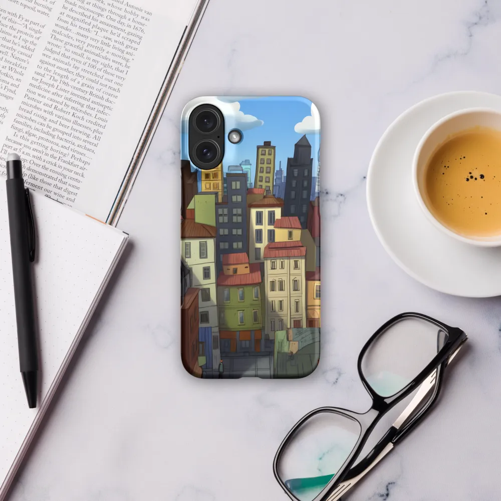 Urban Symphony: A Colorful Cityscape | Phone Case |  16 Plus | Snap Case | Matte