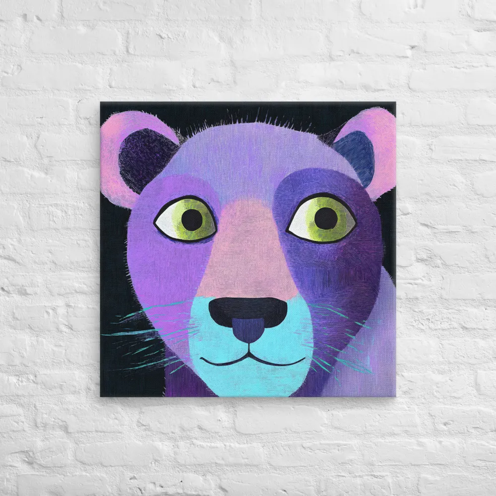 Playful Lion Portrait | Canvas | 28″×28″