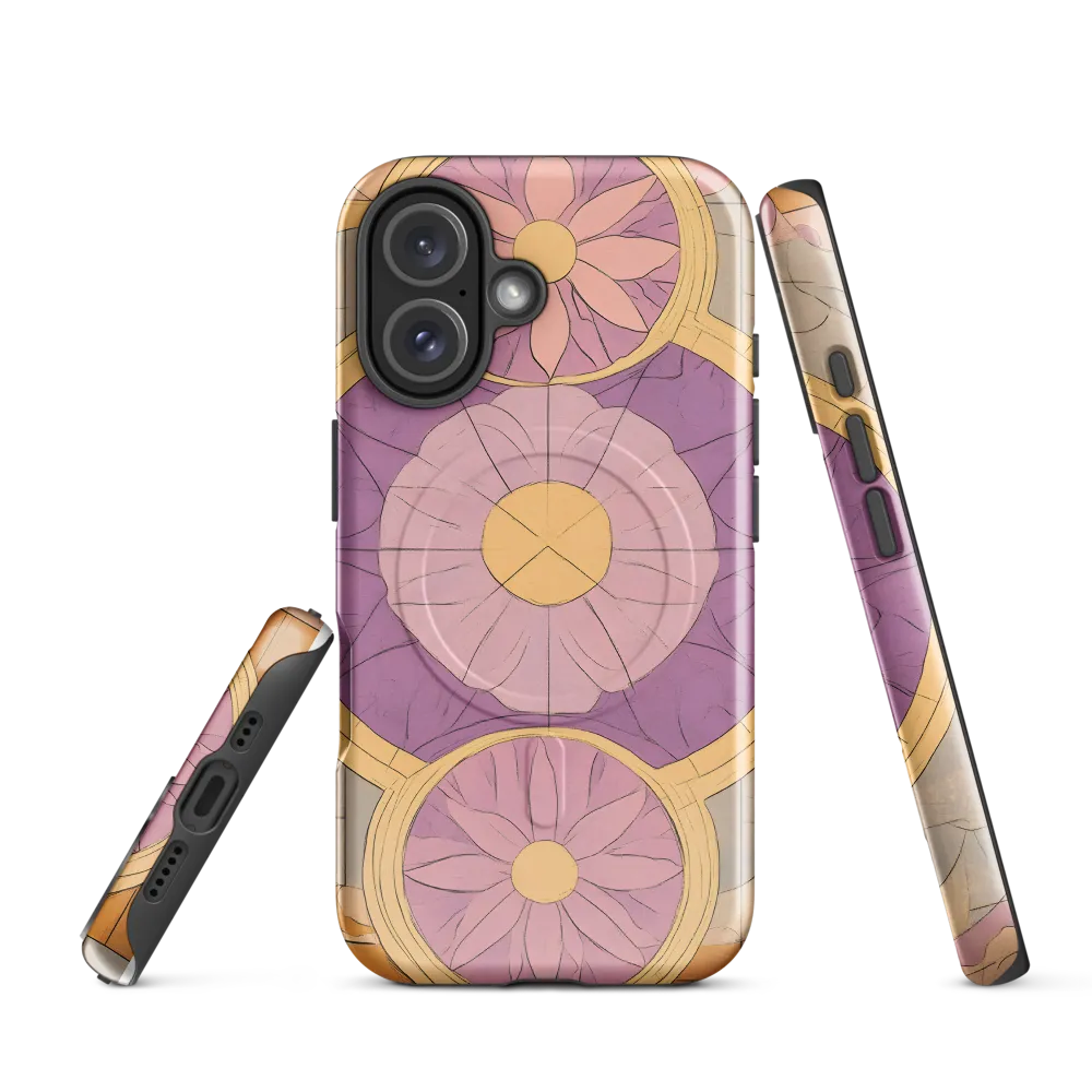 Serenity in Floral Geometry | Phone Case |  16 | MagSafe® Tough Case | Glossy