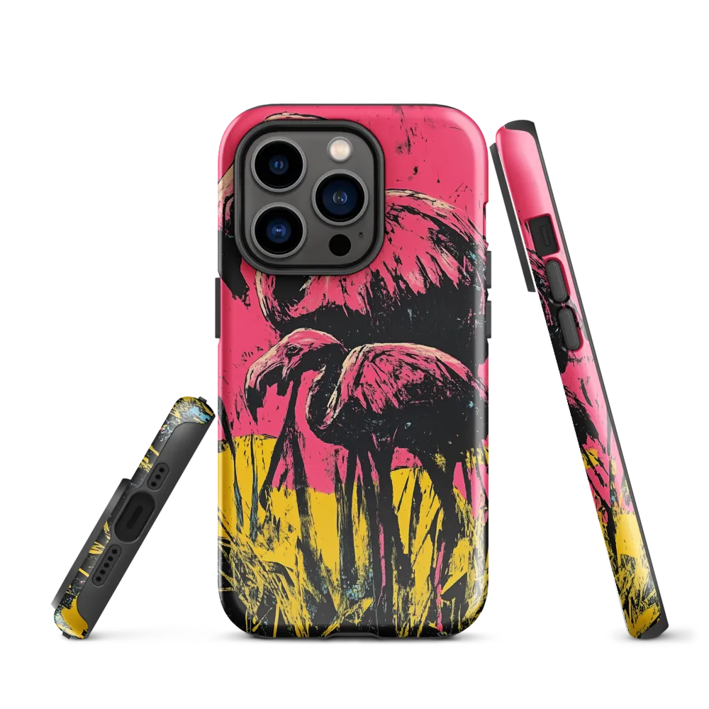Flamingo Duet: A Pop Art Expression