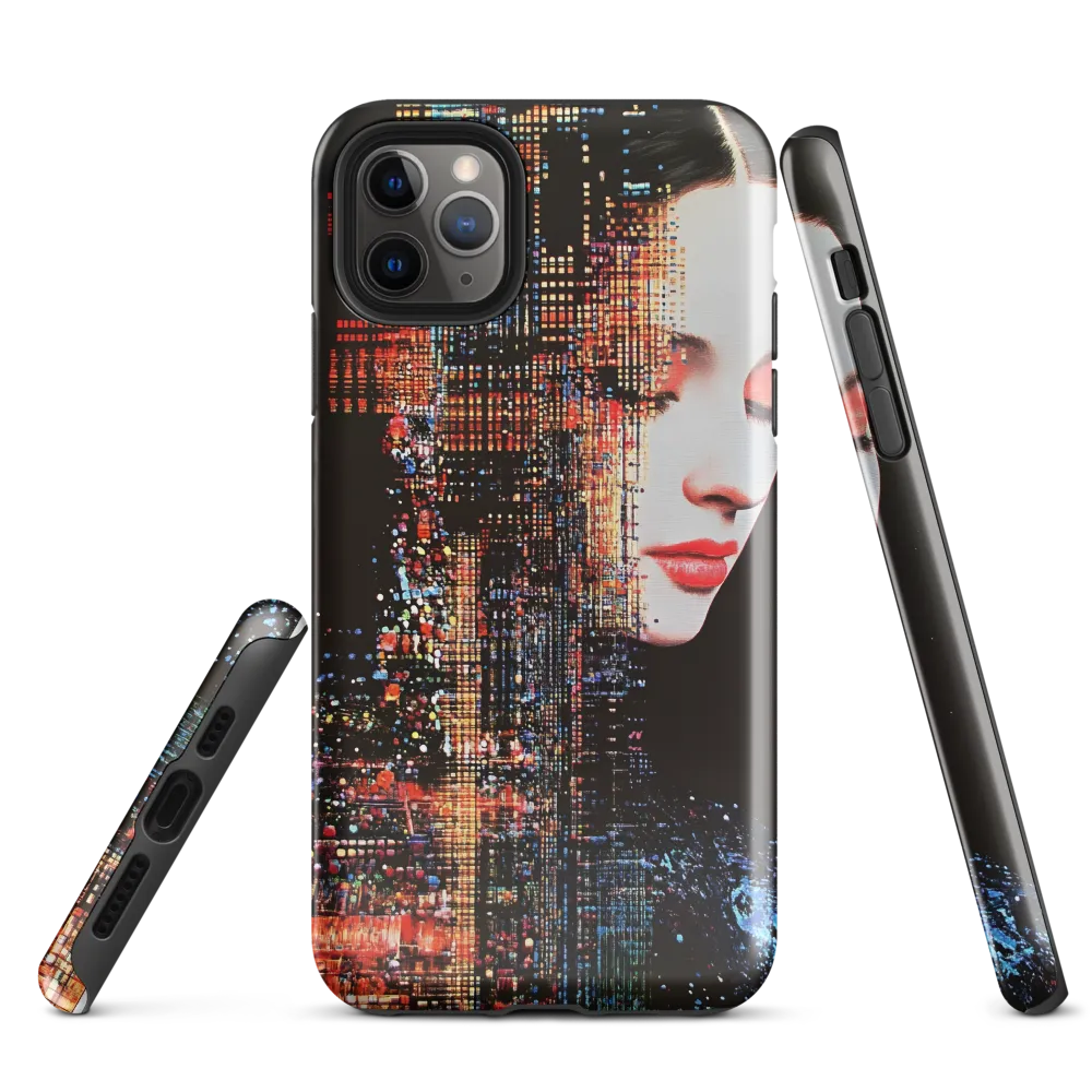 Pixelated Dreams: A Melding of Technology and Emotion | Phone Case |  11 Pro Max | Tough Case | Glossy