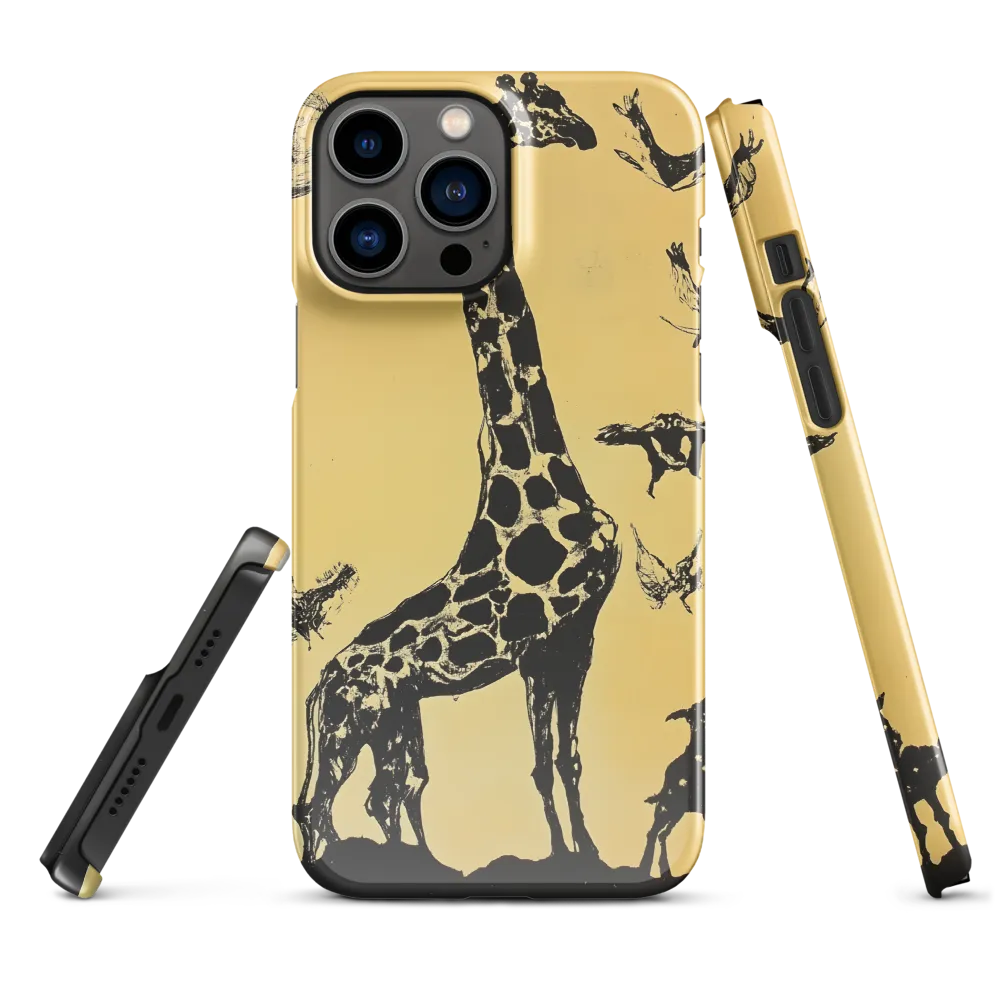 Whimsical Harmony of Giraffe and Birds