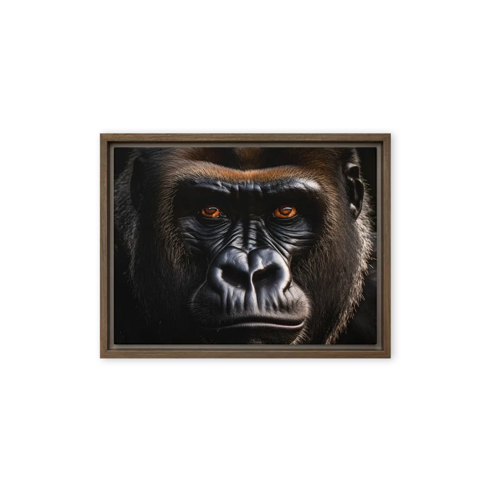 Majestic Gaze | Canvas with Brown Frame | 12″×16″