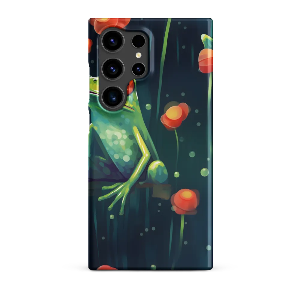 Playful Frogs in a Lush Pond | Phone Case |  S24 Ultra | Snap Case | Matte