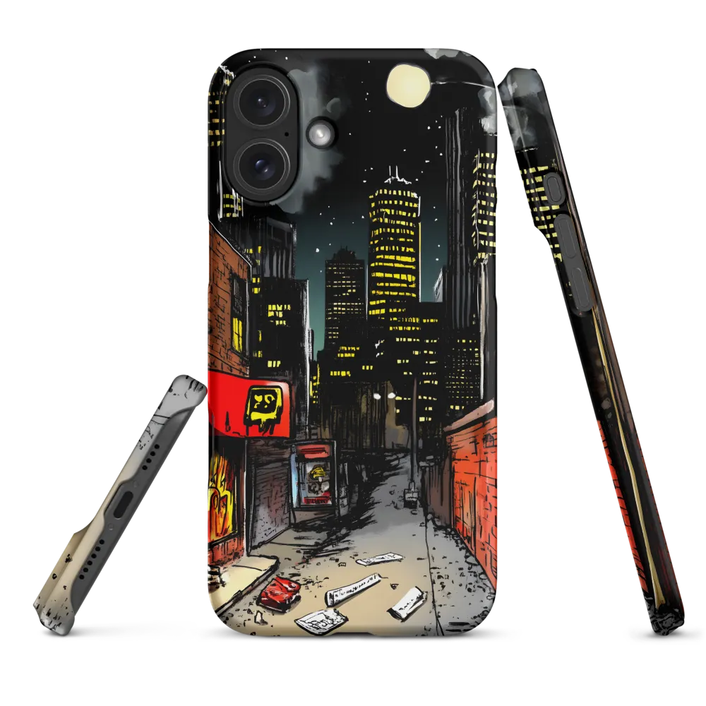 Nocturnal Cityscape: The Hidden Alley | Phone Case |  16 Plus | Snap Case | Matte