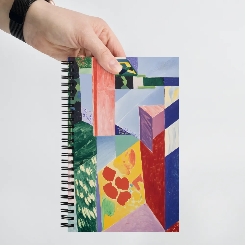 Interplay of Geometry and Color | Spiral Notebook