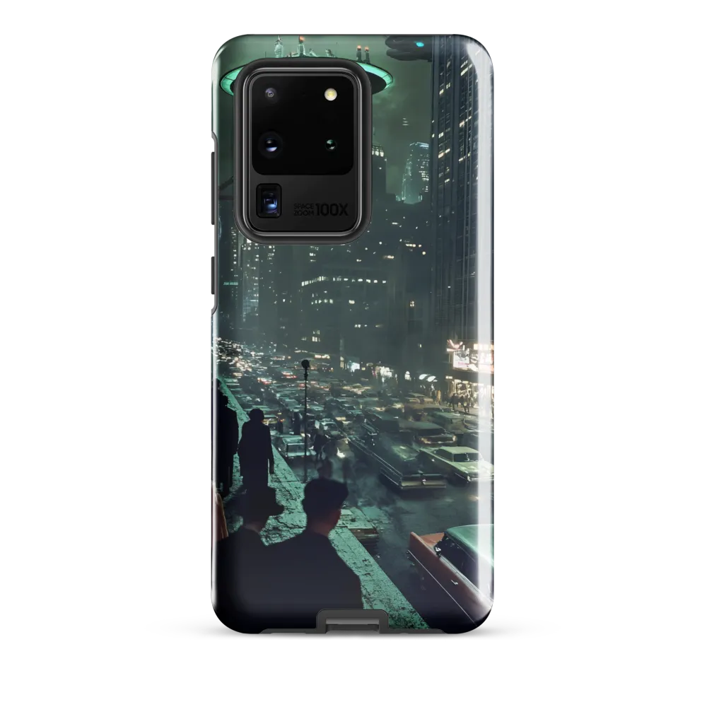 Mysterious Encounters in a Neon City | Phone Case |  S20 Ultra | Tough Case | Glossy