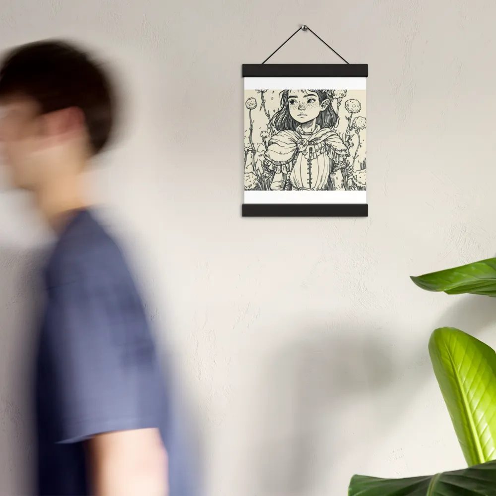 A Young Guardian of Nature | Poster With Black Wood Hanger | 8″×10″