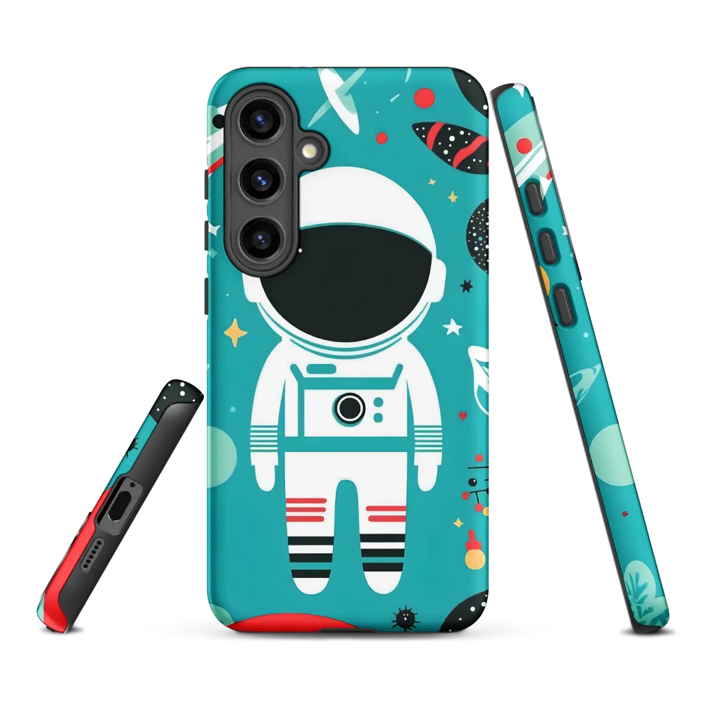 Whimsical Astronaut in Cosmic Wonderland