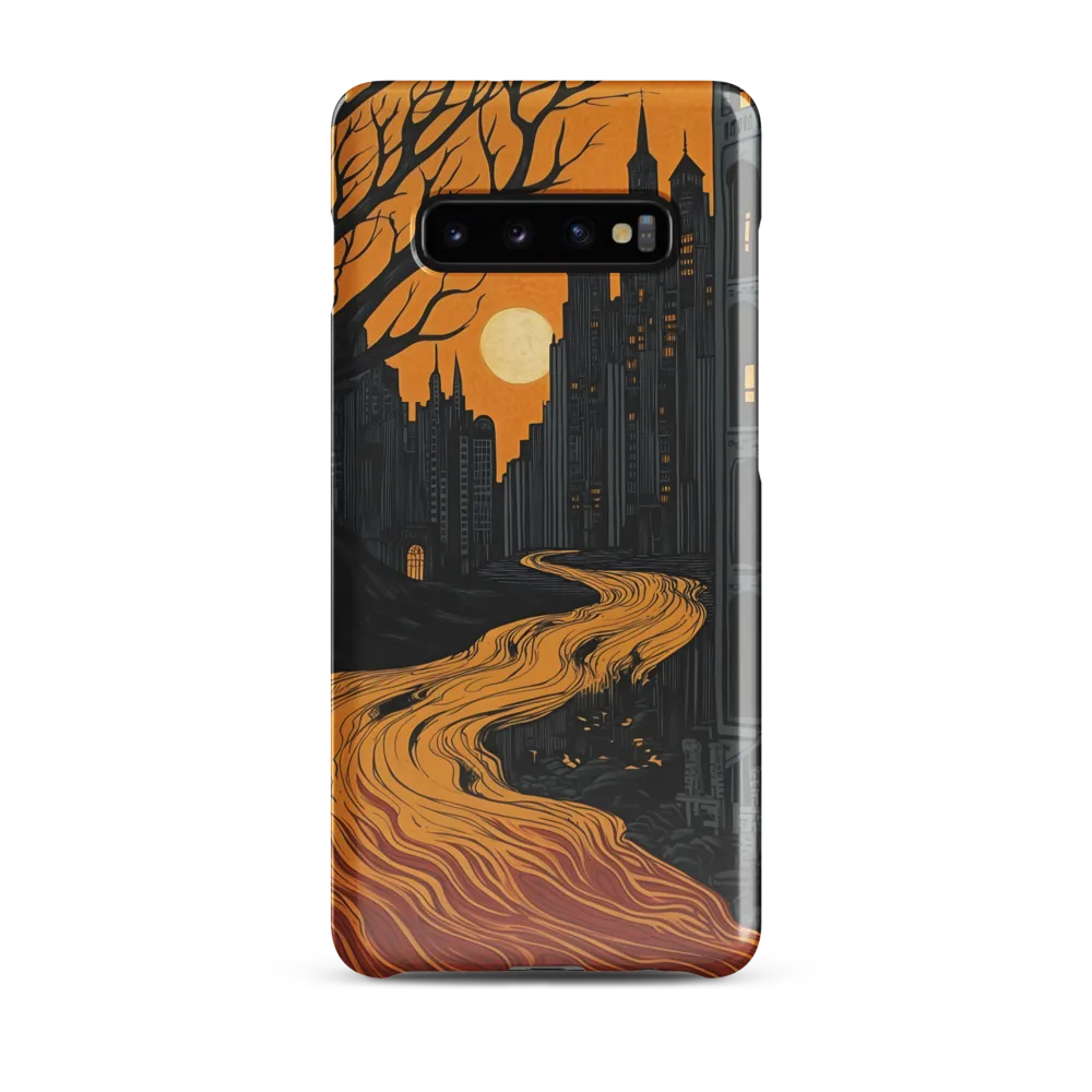 Eerie Cityscape: A Haunting Reflection | Phone Case |  S10 Plus | Snap Case | Glossy