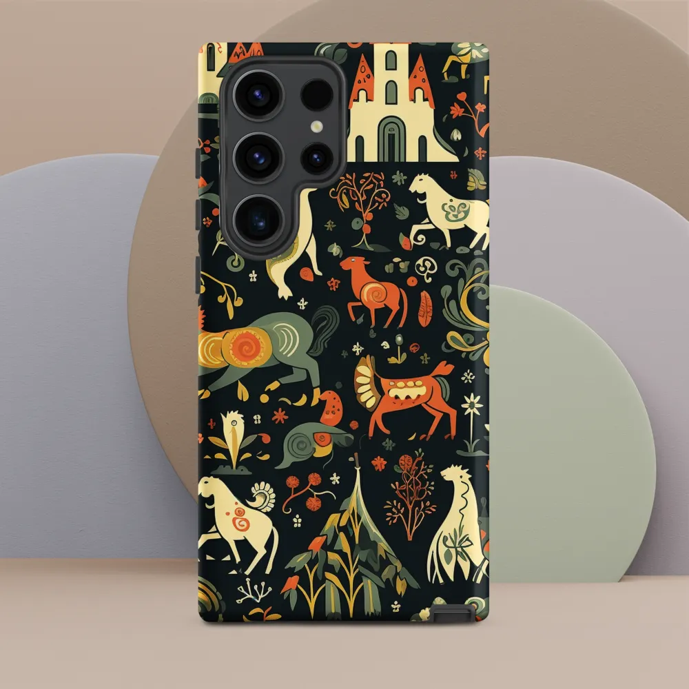 Whimsical Forest: A Folk Art Journey | Phone Case |  S23 Ultra | Tough Case | Matte