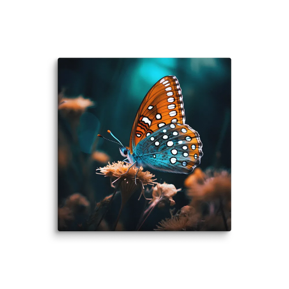 Whispers of Color: The Butterfly's Embrace | Canvas | 36″×36″