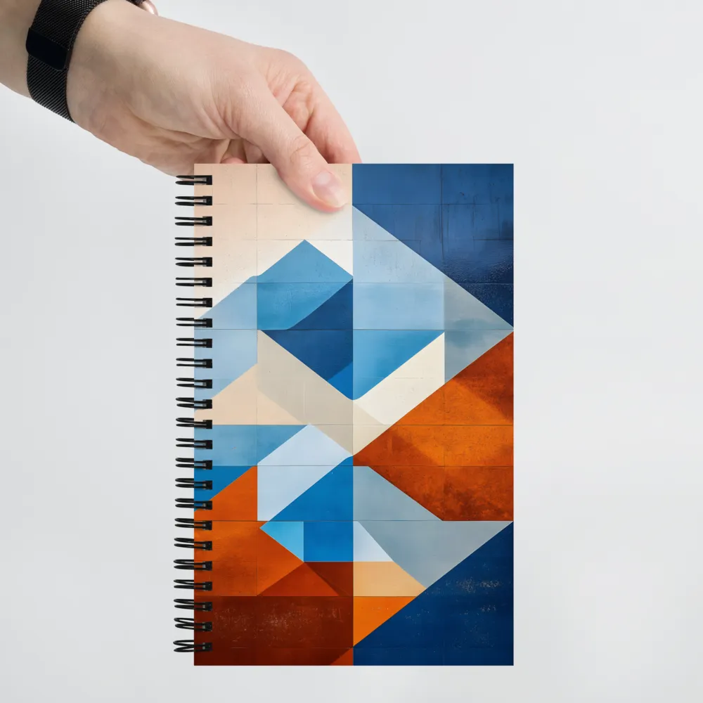 Geometric Harmony: A Vibrant Landscape | Spiral Notebook