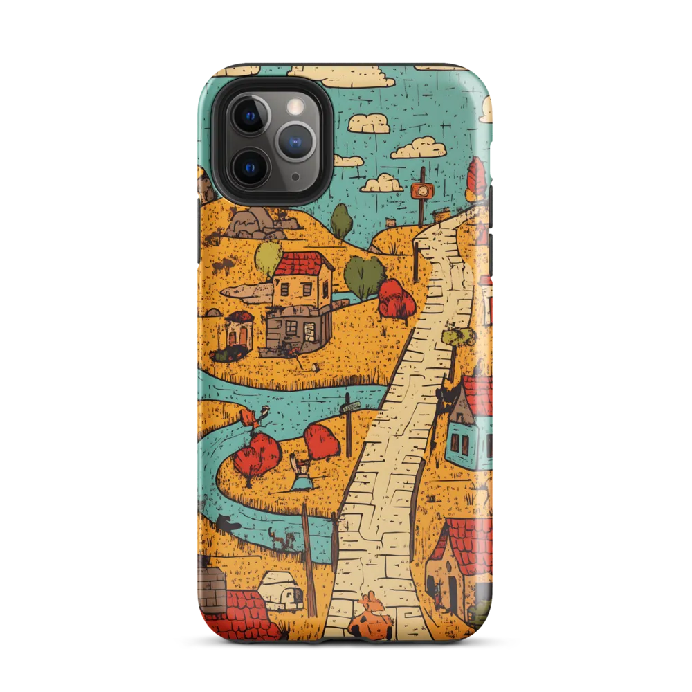 Whimsical Village Landscape | Phone Case |  11 Pro Max | Tough Case | Glossy