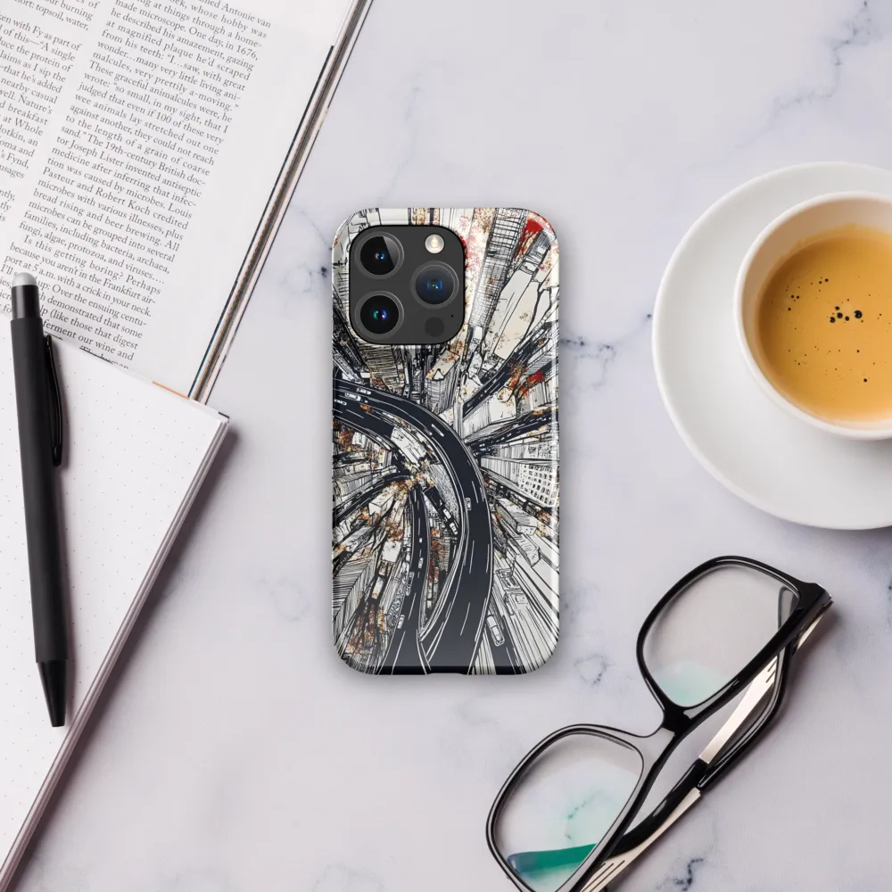 Urban Symphony: Aerial View of Life | Phone Case |  16 Pro | Snap Case | Glossy