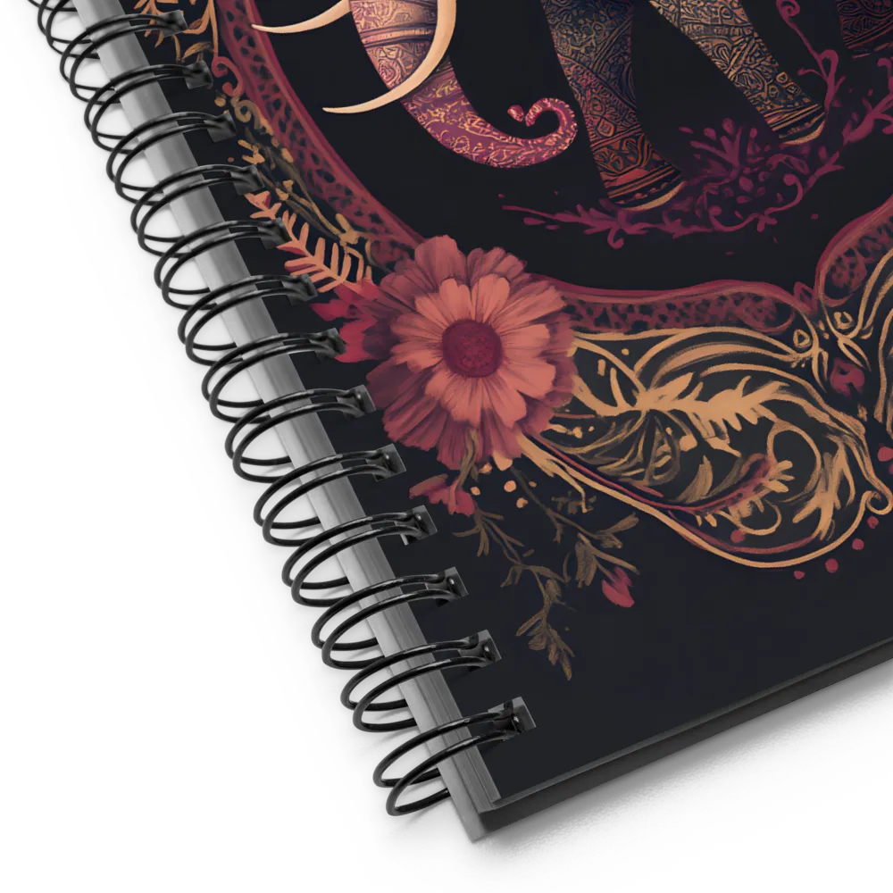 Regal Reverie: The Ornate Elephant | Spiral Notebook