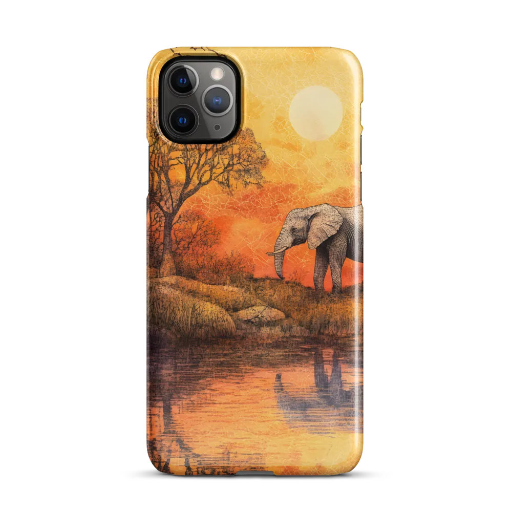 Elephant's Serenity at Dusk | Phone Case |  11 Pro Max | Snap Case | Glossy