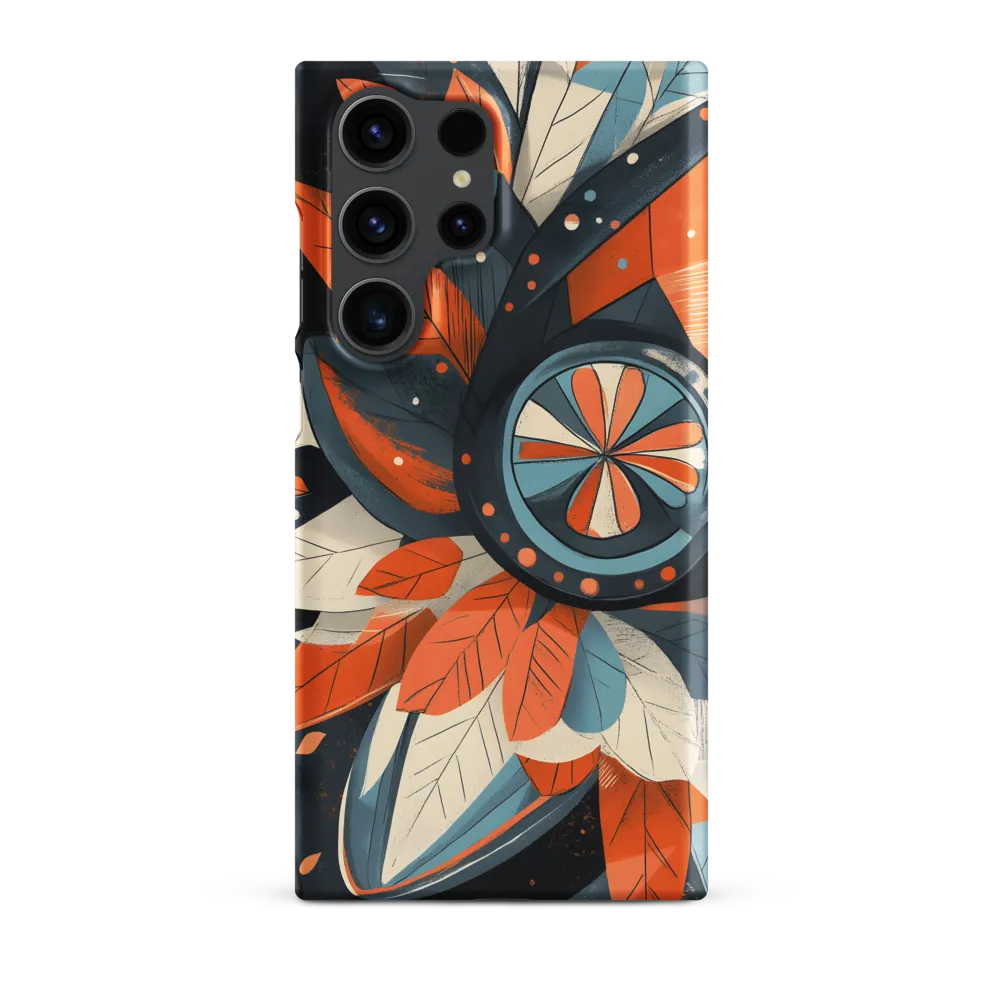 Floral Symphony in Orange and Teal