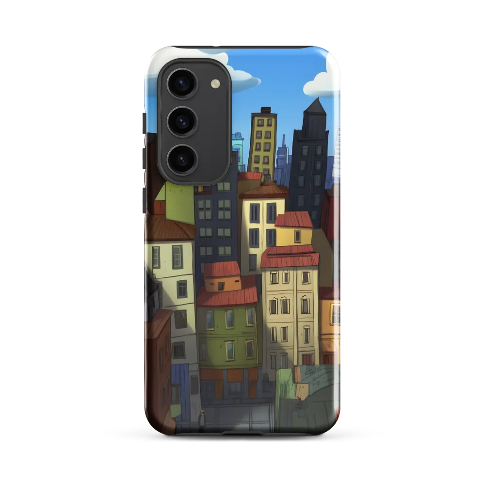 Urban Symphony: A Colorful Cityscape | Phone Case |  S23 Plus | Tough Case | Glossy