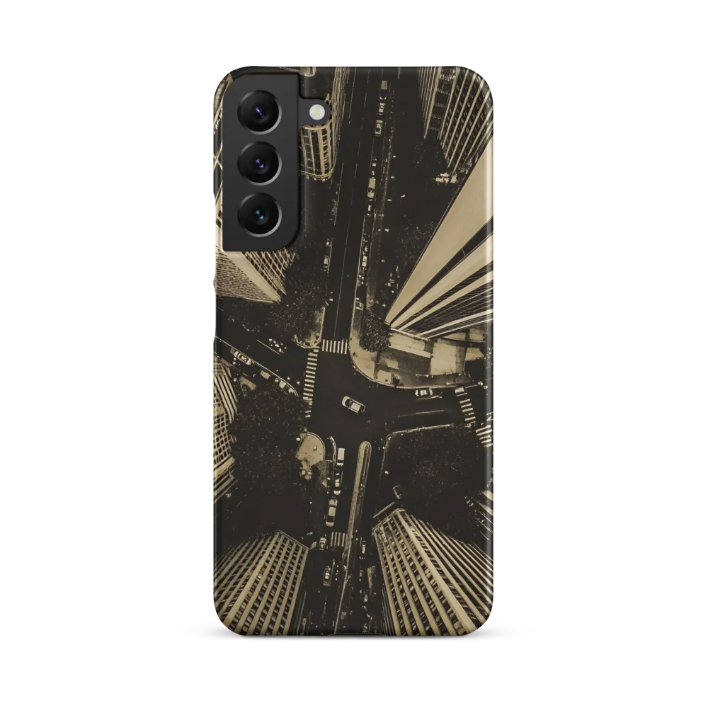 Urban Symphony: Aerial Perspective of City Life | Phone Case |  S22 Plus | Snap Case | Matte
