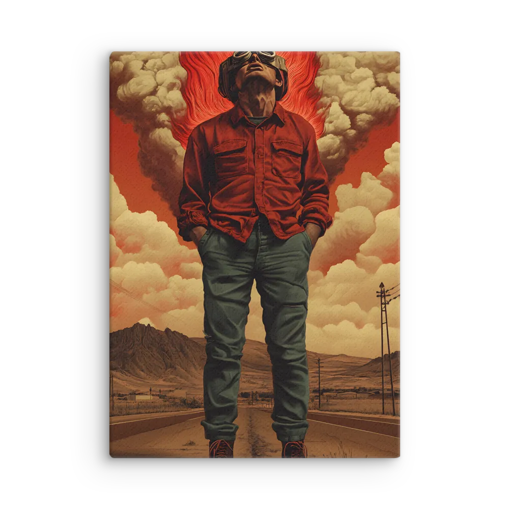 Defiant Spirit in a Surreal Landscape | Thin Canvas | 20″×28″
