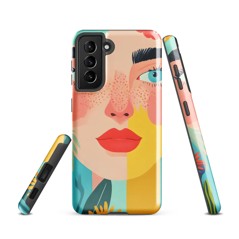 Floral Serenity: A Modern Portrait