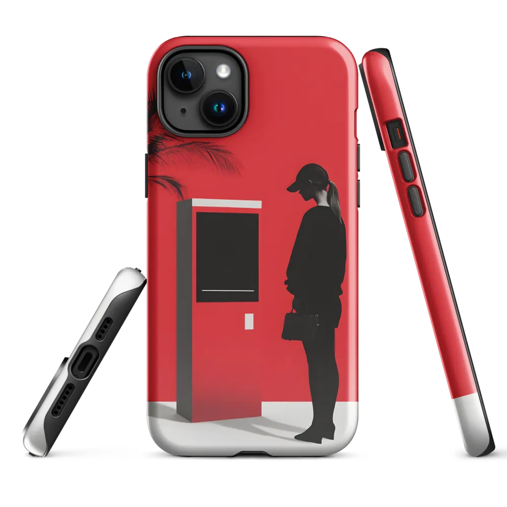 Contemplation in Red | Phone Case |  15 Plus | Tough Case | Glossy