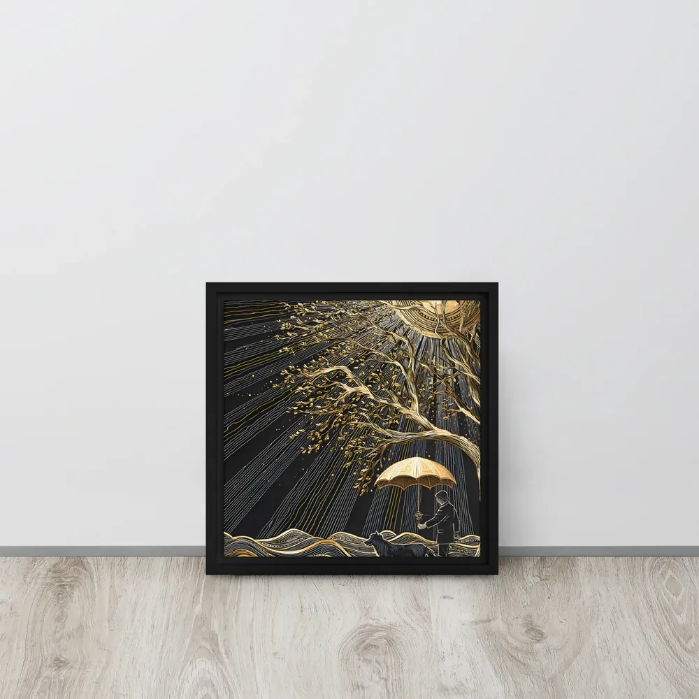 Under the Golden Sun 
 Canvas with Black Frame | 12″x 12″