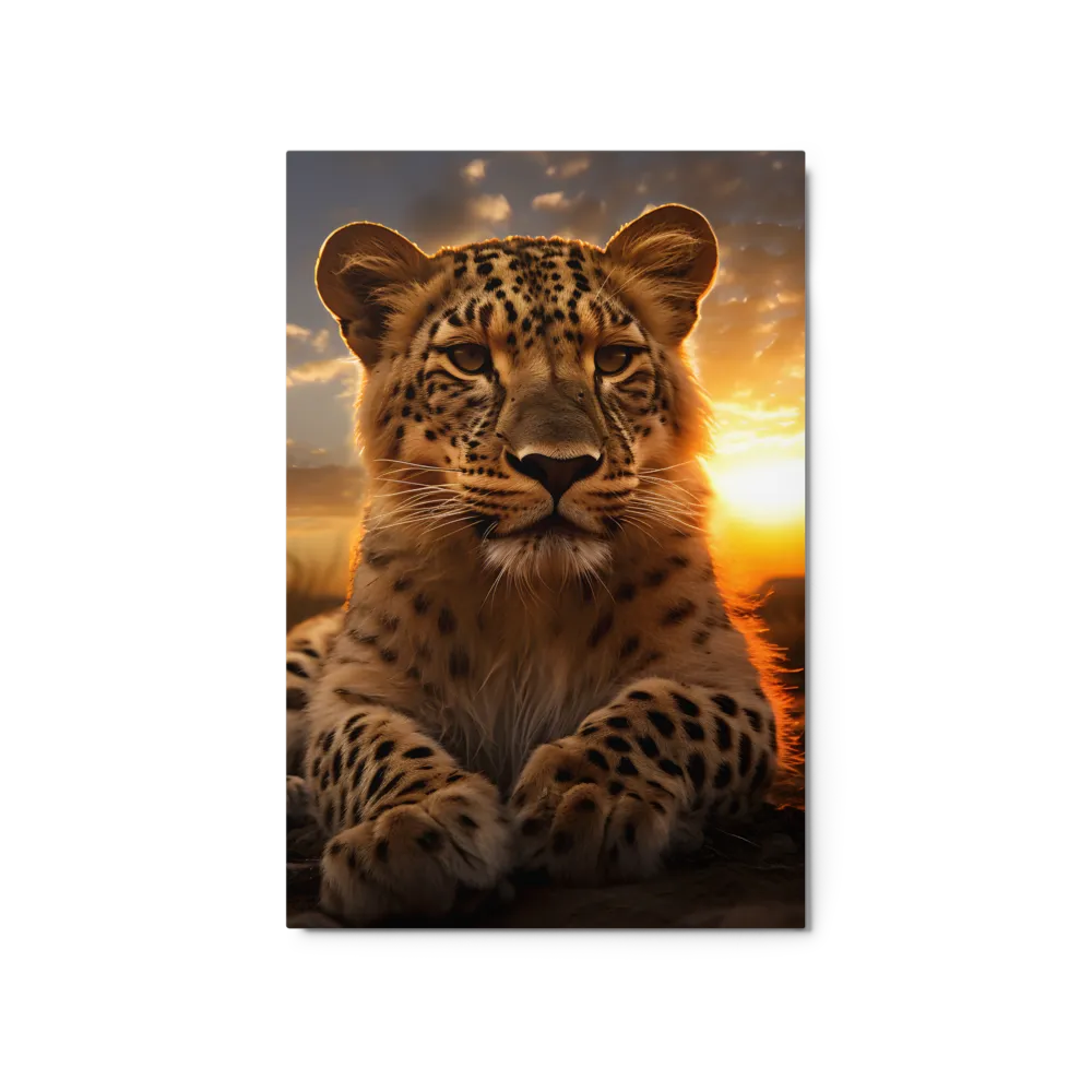 Regal Presence: The Leopard at Sunset | Metal Print | 20″×30″