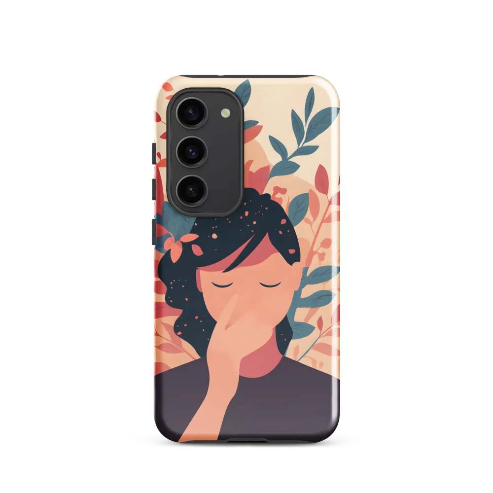 Whispers of Nature: A Serene Contemplation | Phone Case |  S23 | Tough Case | Glossy