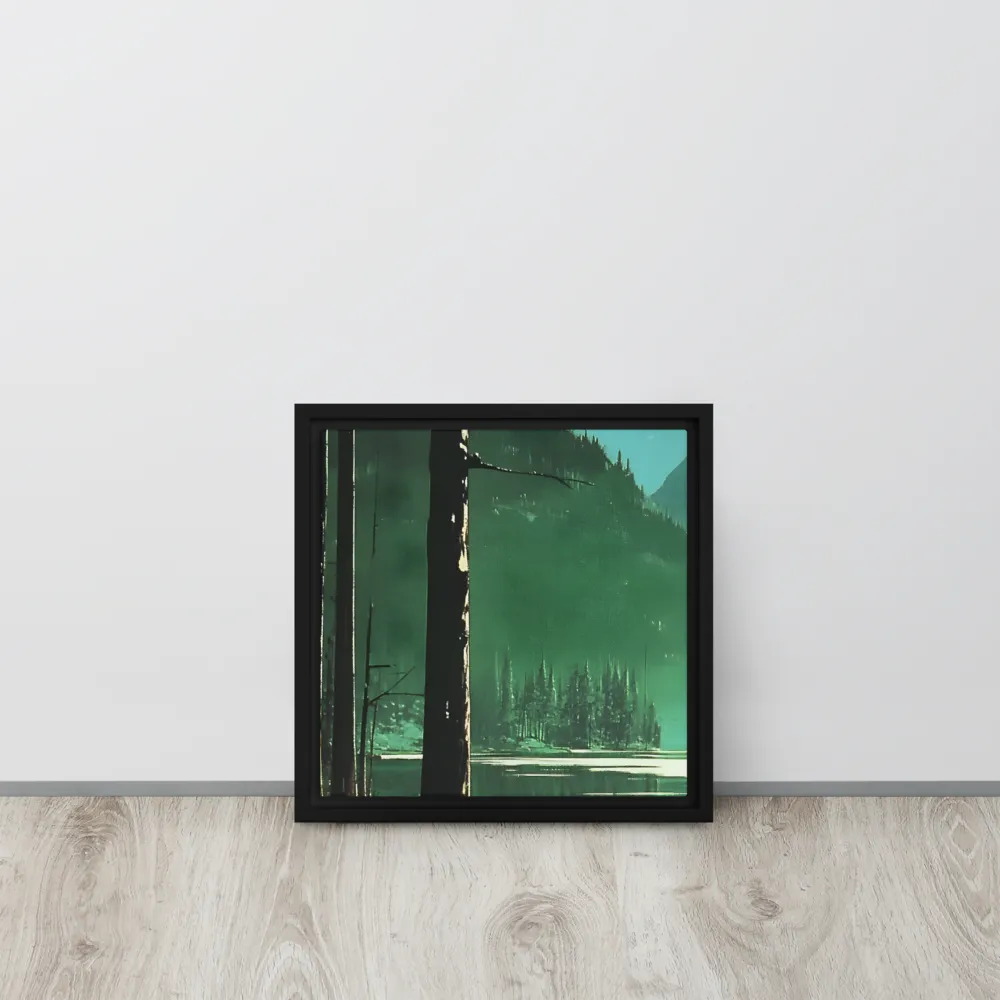 Reflections of Tranquility | Canvas with Black Frame | 12″×12″