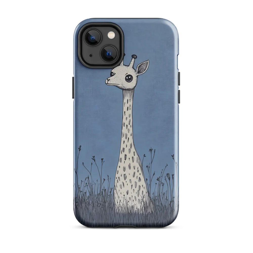 Whimsical Giraffe in Blue