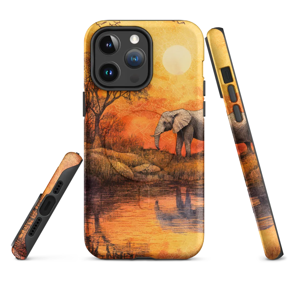 Elephant's Serenity at Dusk