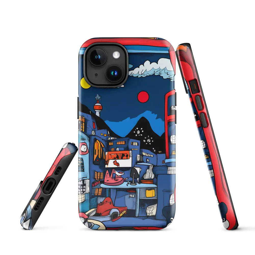 Whimsical Cityscape at Night