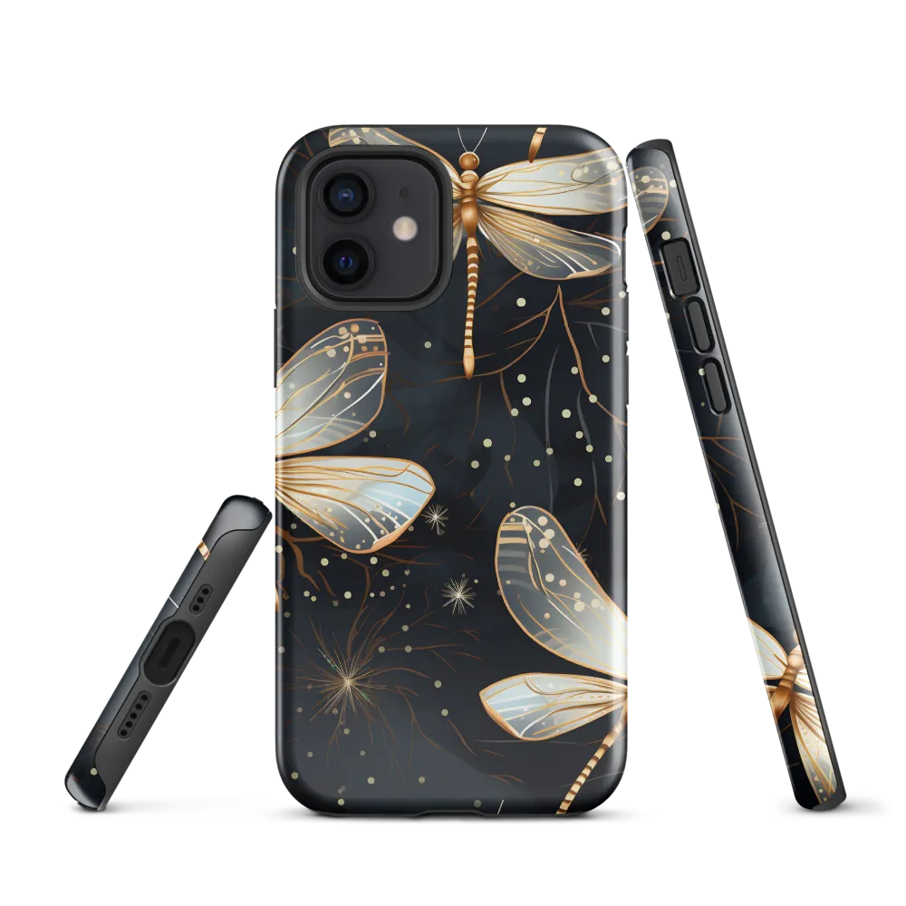 Ethereal Dance: Dragonflies in a Midnight Garden