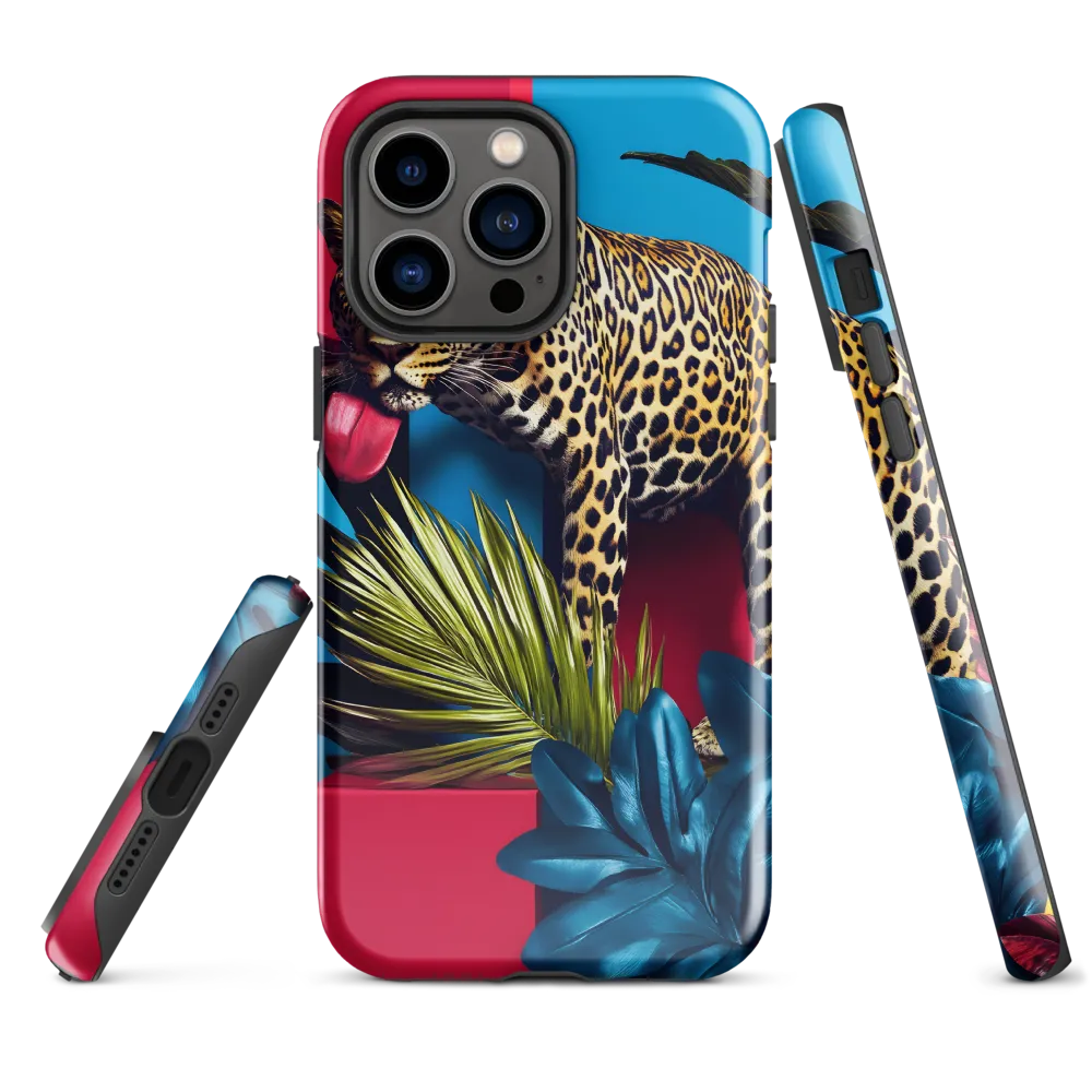 Playful Leopard in Vibrant Paradise