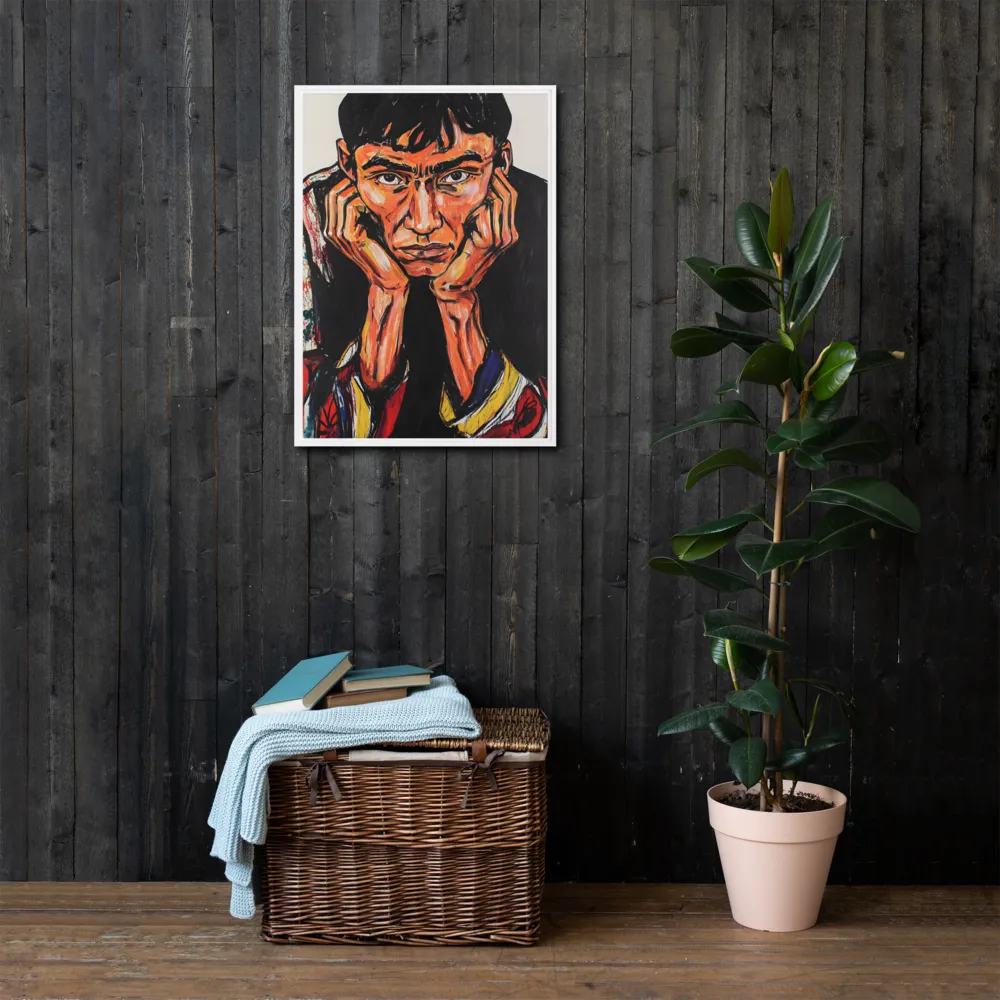 Contemplative Intensity: An Expressionist Portrait
