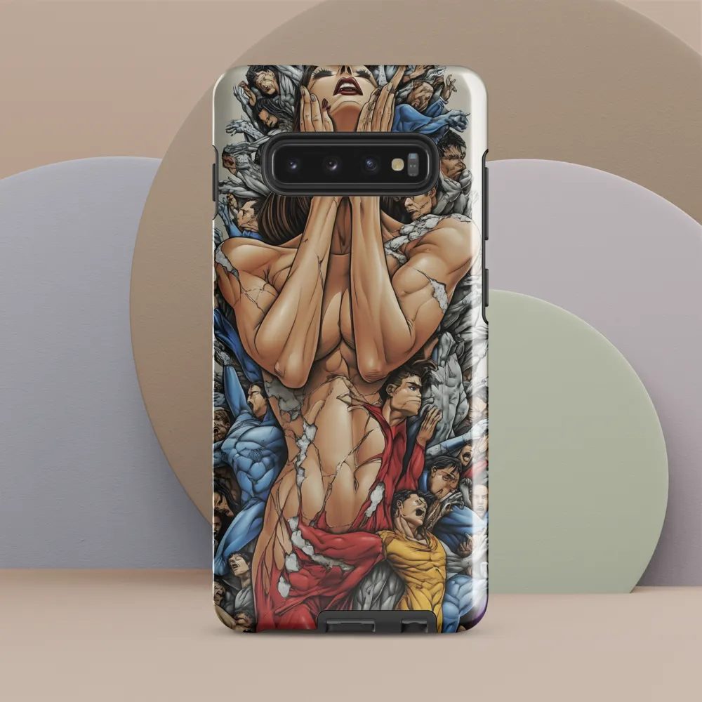 Breaking Free: A Surreal Struggle | Phone Case |  S10 Plus | Tough Case | Glossy