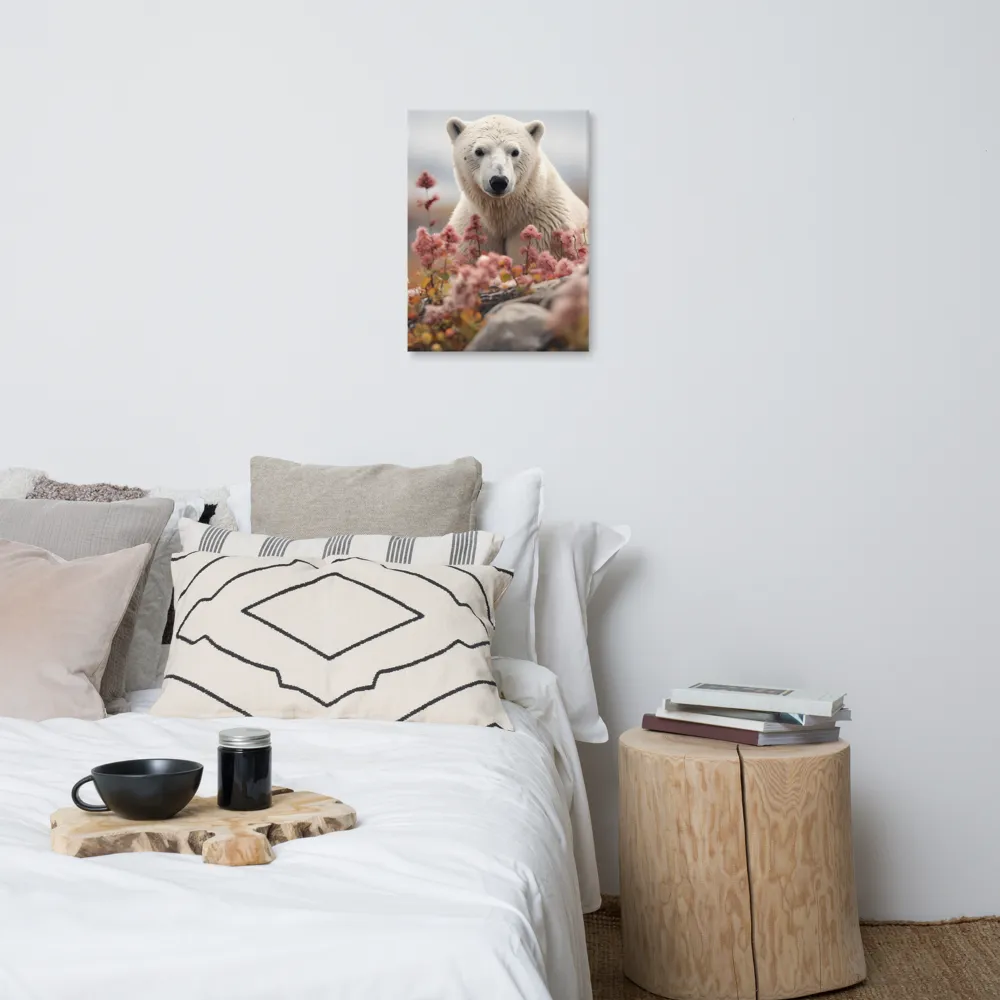 Curiosity Among Blooms: The Polar Bear