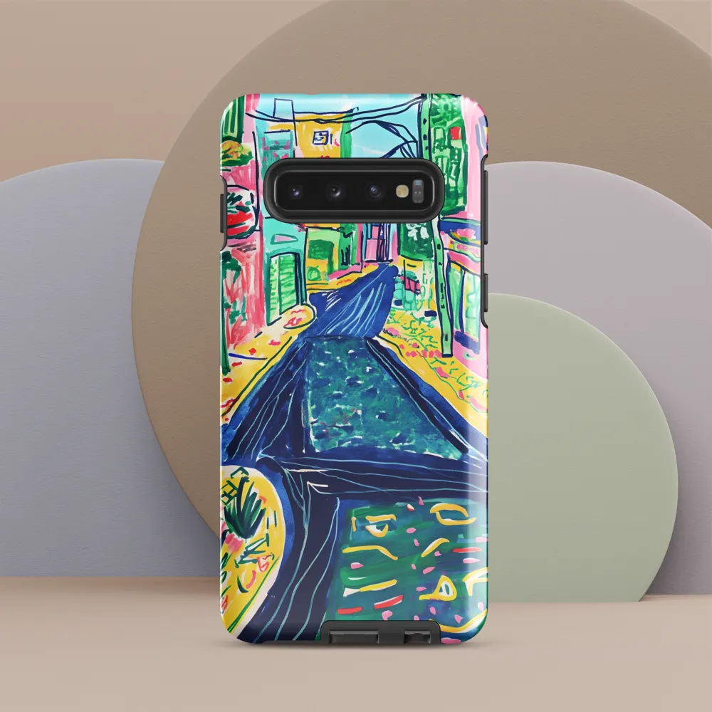 Dreamy Street in Vibrant Hues