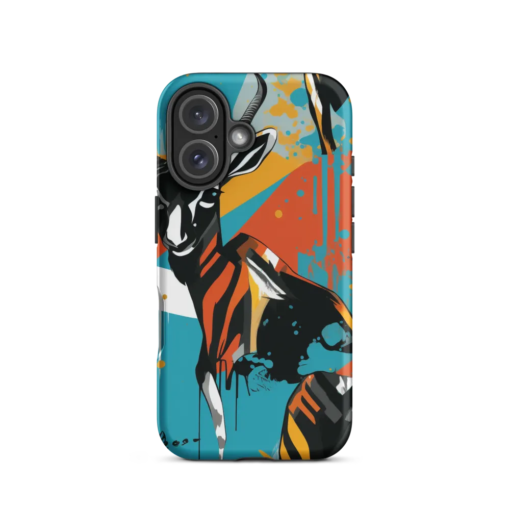 Dynamic Antelope in Vivid Abstract | Phone Case |  16 | Tough Case | Matte