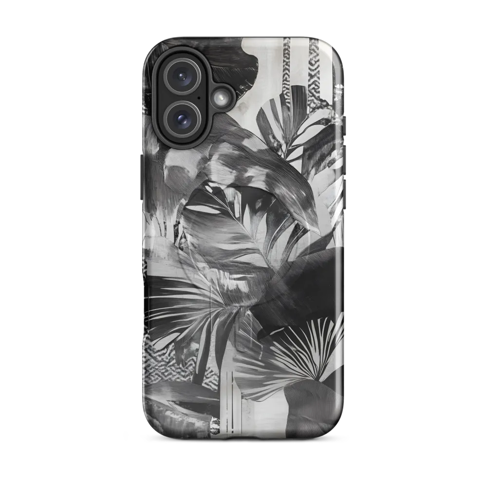 Monochrome Serenity in Tropical Foliage