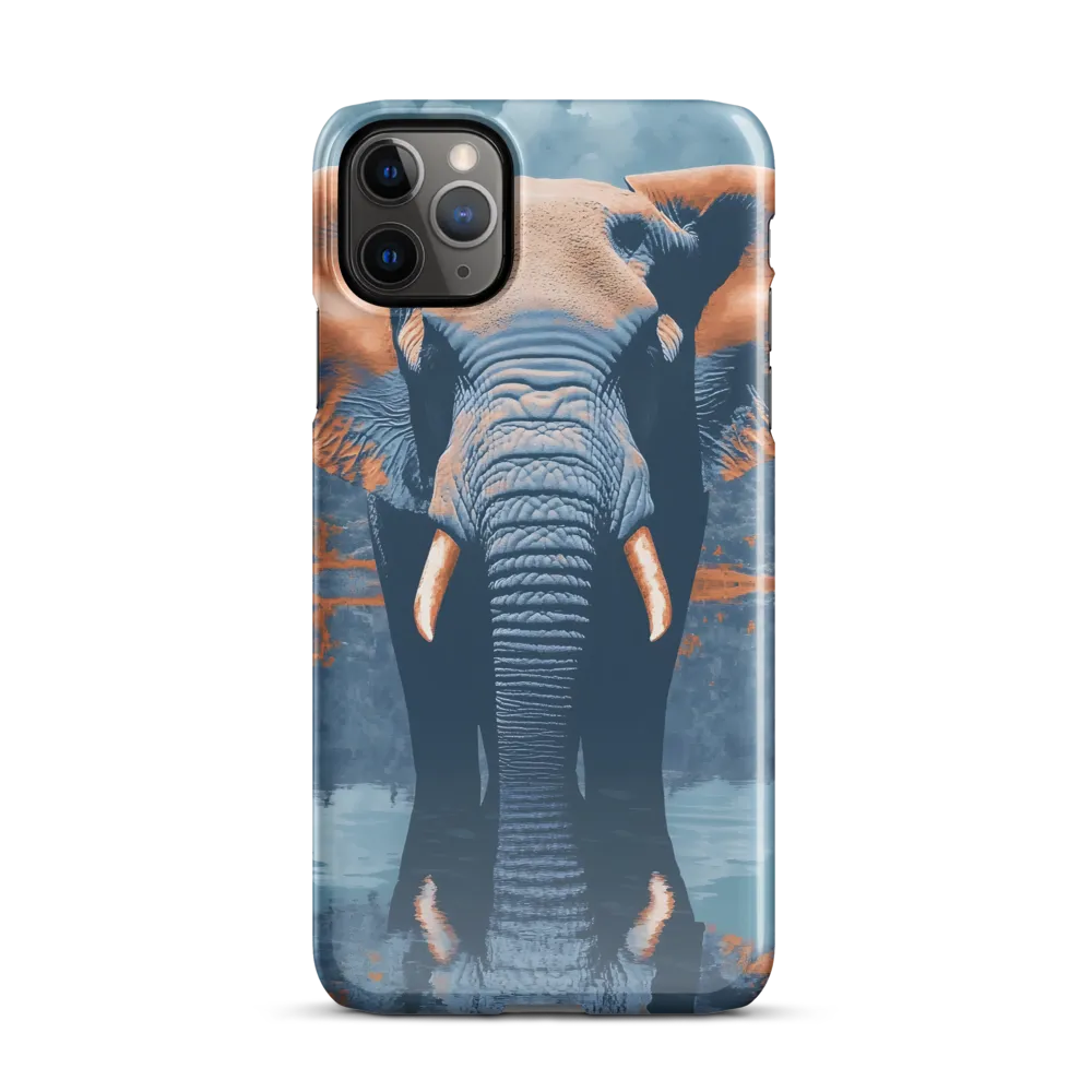 Majestic Reflection: The Elephant's Serenade | Phone Case |  11 Pro Max | Snap Case | Glossy