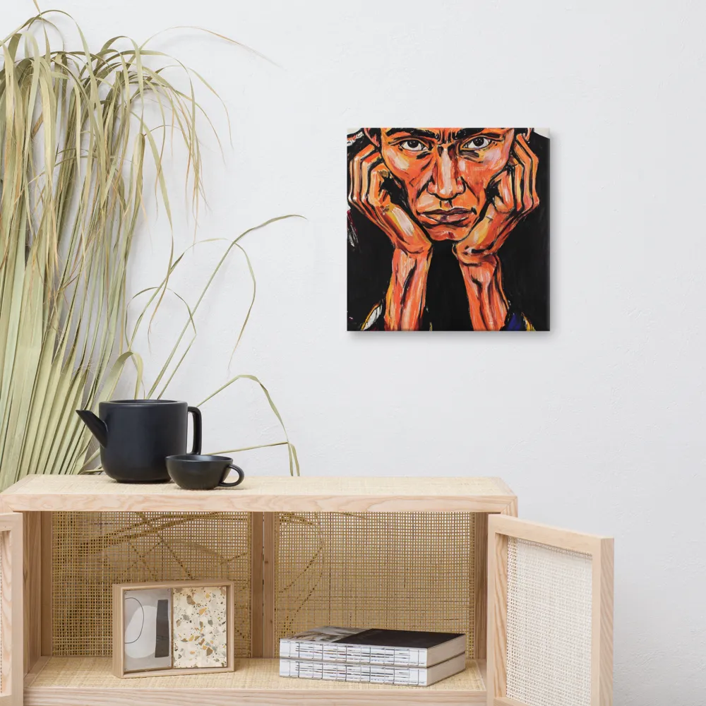 Contemplative Intensity: An Expressionist Portrait