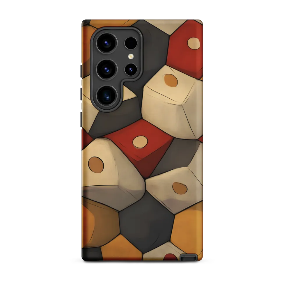 Interlocking Hexagons: An Abstract Dance of Color